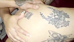 Amateur Mexican housewife's tight shaved pussy filled with hot creampie cum deep inside juicy vagina