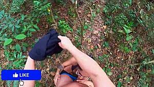 hairy milf slut screams in forest as bbc fists gaping asshole and pumps creampie nonstop