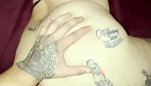 Amateur Mexican housewife's tight shaved pussy filled with hot creampie cum deep inside juicy vagina