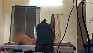 Dick Flashing Shocks Spa Girl During Ass Massage!