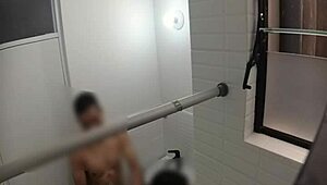 Bent Over BATHROOM Fuck SPYING On Cute College TEEN Riding Lover DOGGYSTYLE