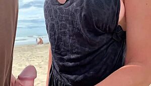 Stranger milf's big natural tits jiggle in public outdoor cowgirl anal fail blooper close-up