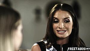 mature milf seduces juicy blonde teen pussy with licks and kisses full taboo movie 👅💋