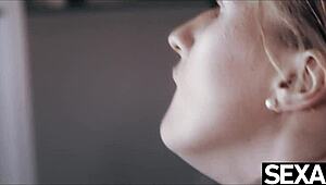 her lover pounds doggystyle those sexy big natural tits swinging wild curvy body muff dive bounce