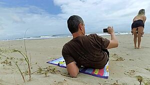 Stranger milf's big natural tits jiggle in public outdoor cowgirl anal fail blooper close-up