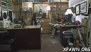 Shy Harlot Secretly Craves Rough Doggystyle In The Shop