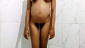 sexy girl pisses and masturbates wildly while bathing in tub