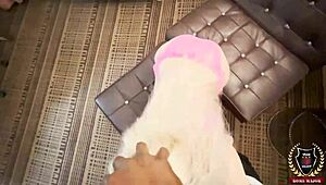 angel aurora's cute blue eyes water from gagging on huge bbc after sloppy rimjob and ball licking