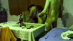 claudia screams pleasure as macho rams her tight ass bareback calling her puta