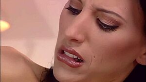 Lezley Zen's huge tits spill from lingerie as milf gets pussy fingered anal railed doggystyle on bed!