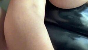 hot milf with pink pussy and red pubes squirts hard on vibrator