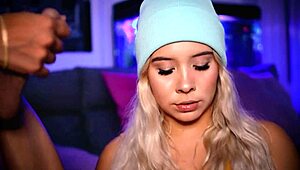 Colombian Bubble Butt Blonde Deepthroats Bent Over Doggystyle for Horny Fans