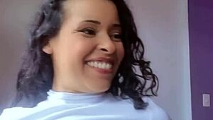 hot brazilian brunette espuletinha dirty talks natural tits begging your cum