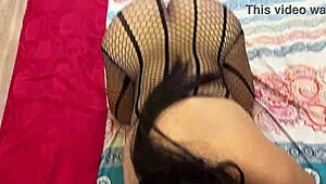 horny milf stepmom with huge ass fucks stepson rough and swallows every drop?