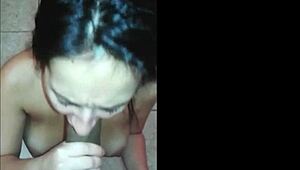 Big Latin Dick Stroked and Sucked Deep in POV Webcam