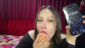 hey i'm training my throat deeper each time for that sloppy deepthroat