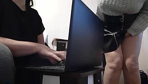 My Sultry Brunette Secretary Ignites Unstoppable Office Masturbation