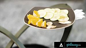 Hey hubby, watch your busty milf wife rachael cavalli get her face buried in babysitter's wet pussy!