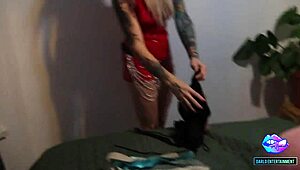 ready to have your holes filled like this redheaded slave's slutty cunt by mistress kora bell and oldschoolgent?