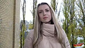 german scout adriana sweetblonde slim office pickup casting berlin rough fuck