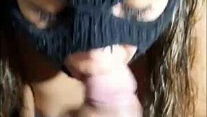 latina amateur sucks big monster cock before anal assfucking creampie in bedroom