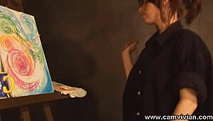 what hides beneath her lingerie before panties drop on that perfect shaved pussy close-up?