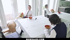 hot milf momslave bends over for role submission