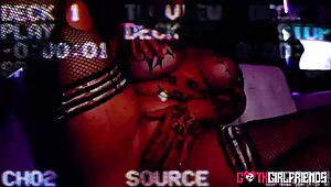 Angel Summer Stretches Shaved Pussy Wide for Brutal Big Cock Riding and Deepthroat Assault