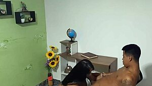 Stepsister Sucks Stepsis Monster Cock Deepthroat Kisses Big Ass Latina!