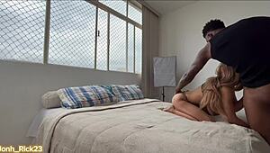 big black negao bareback fucks skinny brazilian whore's ass