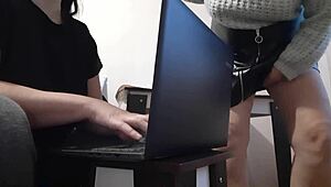 My Sultry Brunette Secretary Ignites Unstoppable Office Masturbation