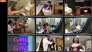 i'm the brunette nurse in latex gloves givin patient humiliation spreadin ass n tits