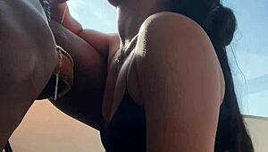 Oh god, he can't hold back as his throbbing cock pulses in my mouth during our amateur blowjob!