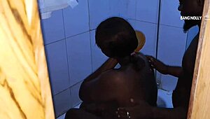 Boss's Wife Secretly Fucked Hard in Steamy Bathroom