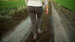 worship this milf's juicy ass in tight leopard leggings! 🍑🔥