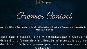 Alien cock stretched my French pussy wide!