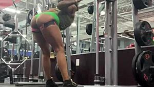 who's peeking at bobbi jo's cheeky shorts in public outdoor tease?