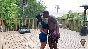 Basketball Game Turns Wild Rome Major Fucks Monica Santhiago Big Ass Interracial Deepthroat Cowgirl!