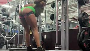 who's peeking at bobbi jo's cheeky shorts in public outdoor tease?