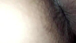young homemade amateurs captured in close-up bent over doggystyle action