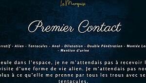 Alien cock stretched my French pussy wide!