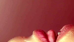 cheating wife sucks cock close-up begging for hot cumshot in mouth