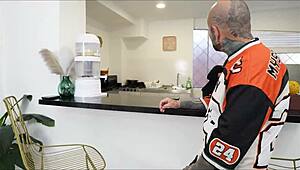 colombian slut karina miller rides best friend's husband cock deep... her wet pussy grips tight!