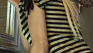 skinny blonde mistress drips wet in shaved fetish frenzy