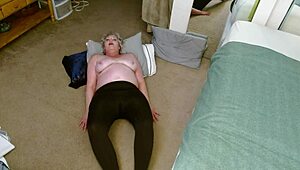 Dawnskye1962 Wiggles Fat Ass in Dirty Leggings Early Morning Tease for Garry