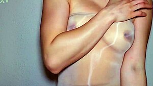 Hairy Stepdaughter in Pantyhose Seduces Stepdaddy Double Cum Fetish