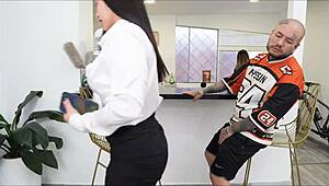 colombian slut karina miller rides best friend's husband cock deep... her wet pussy grips tight!