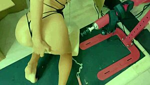 Tourist pounds 18+ teen's tight ass in beach storage with huge dildo gape and piss play.