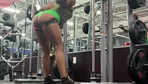 who's peeking at bobbi jo's cheeky shorts in public outdoor tease?