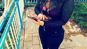 amateur latina big ass rides stranger cowgirl hard outdoors for quick cash sex